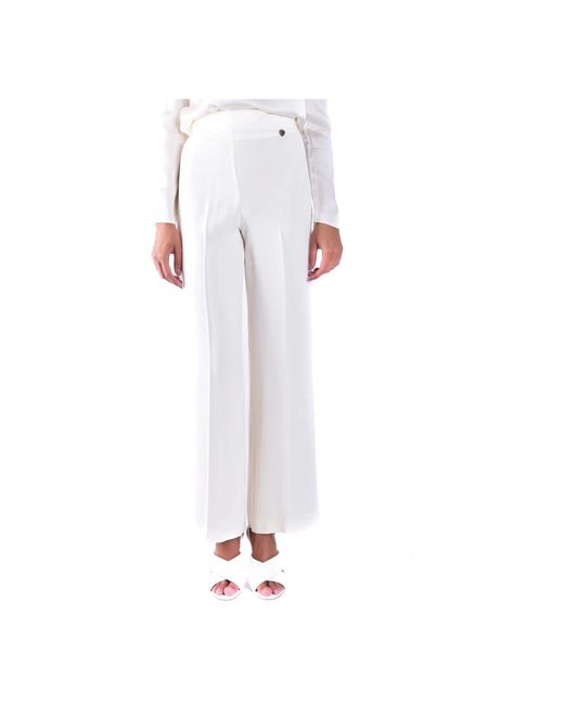 Twinset White Wide Trousers