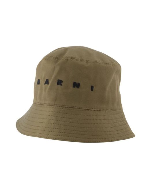 Marni Accessoires ,Groen ,Polyester Khaki Synthetisch Polyester Leren Voering Tas in het Green