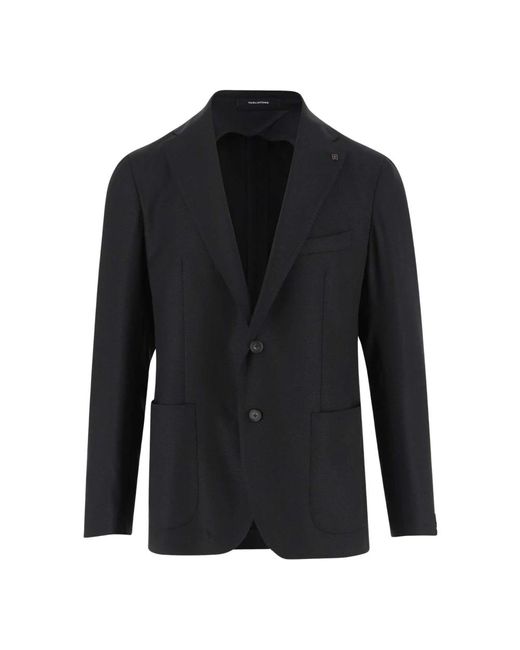 Tagliatore Stretch Wolljacke Mit Klassischem Revers in Blue für Herren