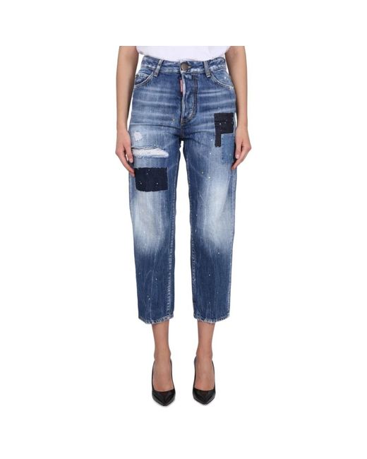 Jeans > cropped jeans DSquared² en coloris Blue