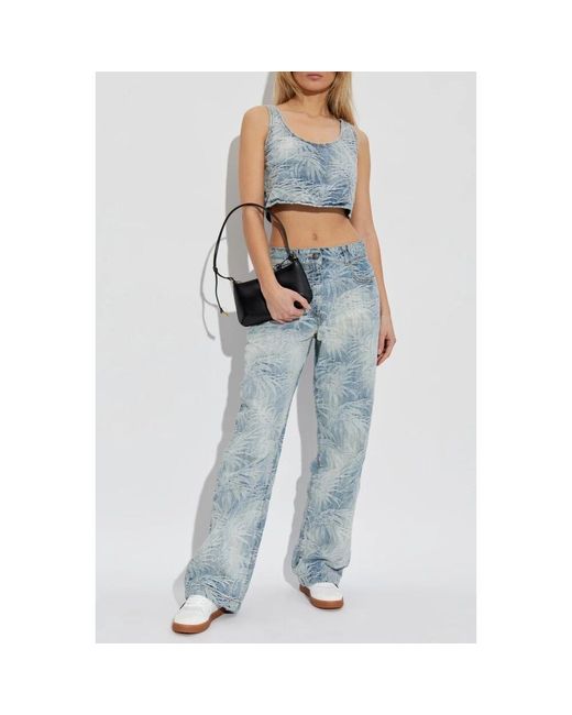 Sleeveless Tops di Palm Angels in Blue
