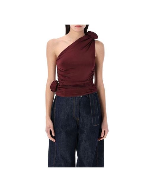 Sleeveless Tops Magda Butrym en coloris Red