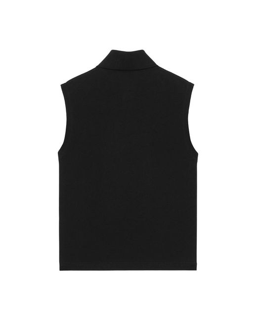 Saint Laurent Black Sleeveless Tops