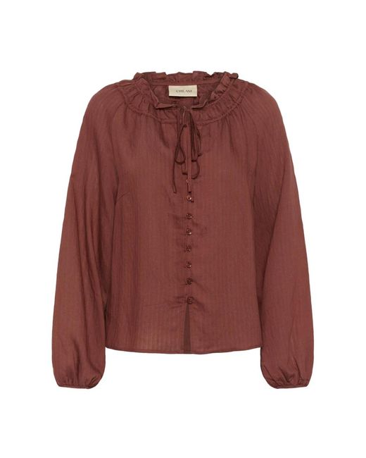 Cream Blouses in het Red