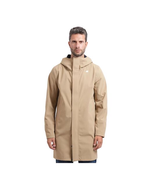 K-Way Jassen ,Polyester Thomas Bonded Jacket in het Natural voor heren