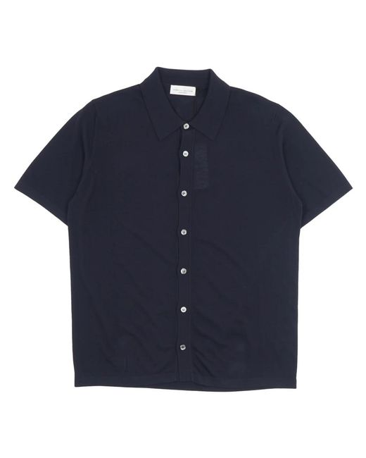 Roberto Collina Blue Short Sleeve Shirts for men
