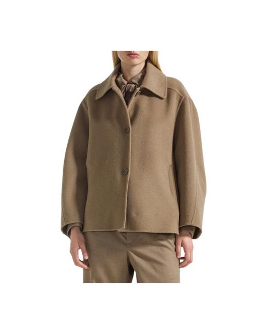 Seventy Single-Breasted Coat in het Brown