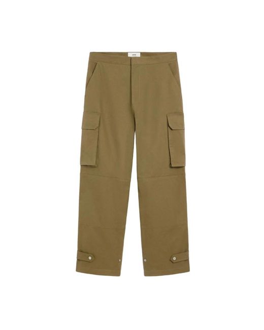 AMI Broeken ,Bruin ,Katoen Cargo Broek in het Green voor heren