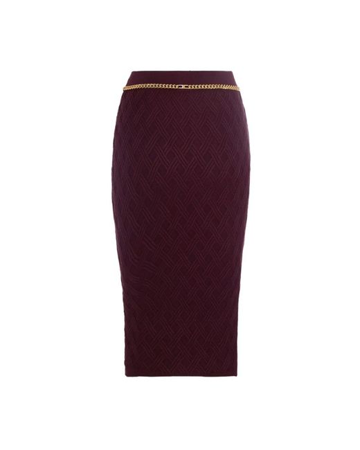 Elisabetta Franchi Purple Midi Skirts