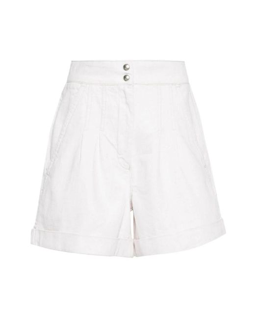 IRO White High waist twill shorts