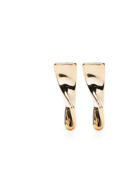 Jacquemus Metallic Asymmetrische goldfarbene j-ohrringe