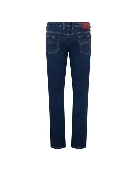 Moorer Blue Slim Fit Jeans for men