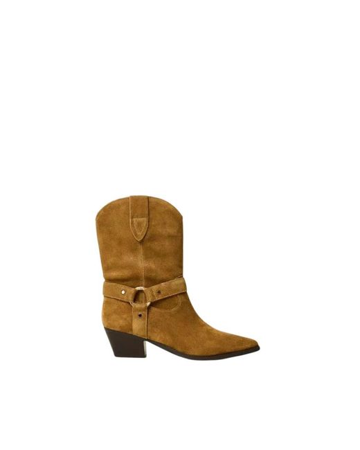 Twinset Brown Cowboy & Biker Boots