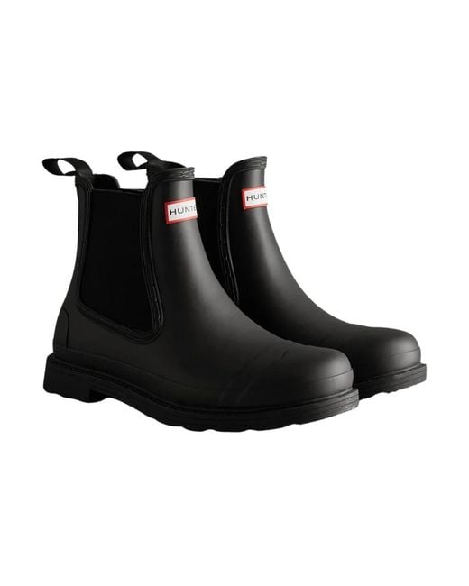 Hunter Black Chelsea Boots for men
