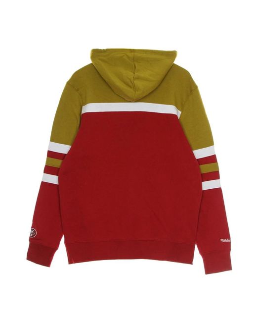 Mitchell & Ness Hoodies & Sweatvesten ,Rood ,Capuchon in het Red voor heren