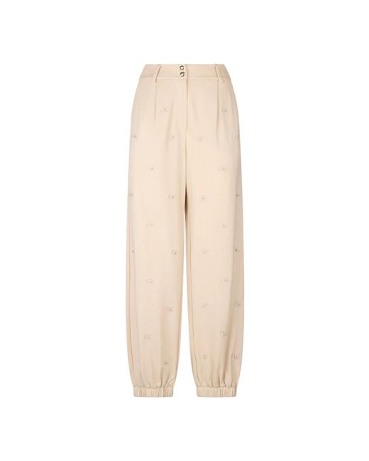 Straight Trousers Liu Jo de color Natural