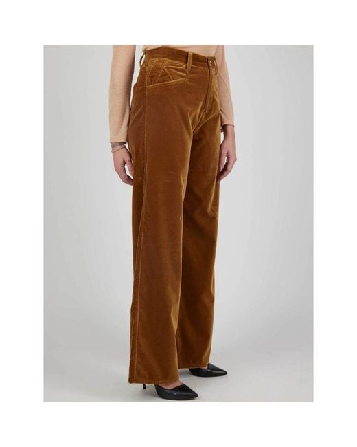 Kiton Brown Wide Trousers
