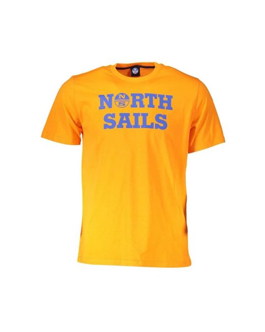 North Sails T-Shirts in het Yellow voor heren