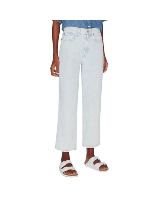 7 For All Mankind Blue Cropped Jeans