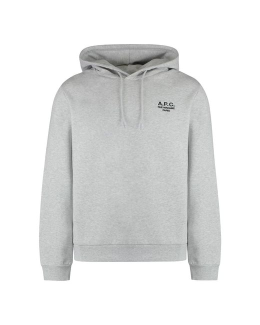 A.P.C. Hoodies & Sweatvesten ,Grijs ,Katoen Standard Rue Madame Cotton Hoodie in het Gray voor heren
