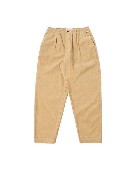 Pantaloni a coste - vestibilità comoda di Universal Works in Natural da Uomo