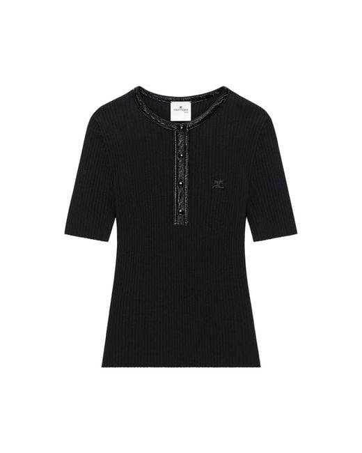 Courreges Black T-Shirts