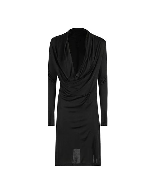 Helmut Lang Kleedjes ,Zwart ,Cowl Neck Jurk in het Black