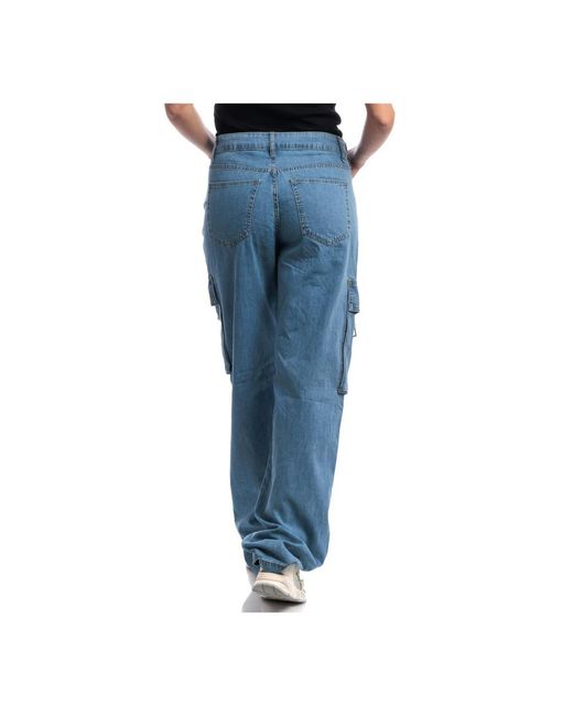Liu Jo Blue Cargo taschen high waist jeans