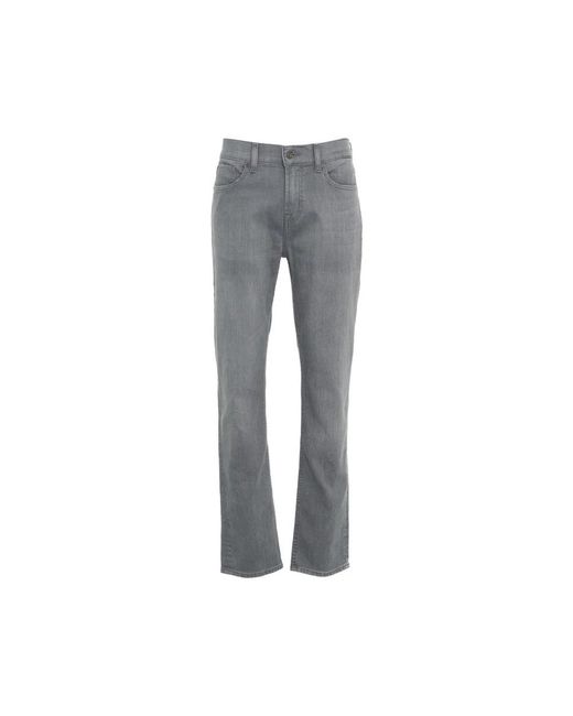 7 For All Mankind Gray Straight Jeans for men