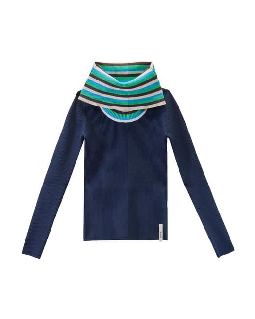 Sunnei Blue Turtlenecks