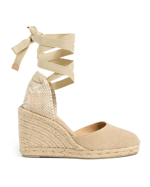 Castaner Metallic Wedge espadrilles mit knöchelband