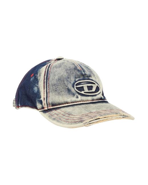 DIESEL Blue Caps for men