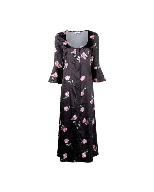 Ganni Black Maxi Dresses
