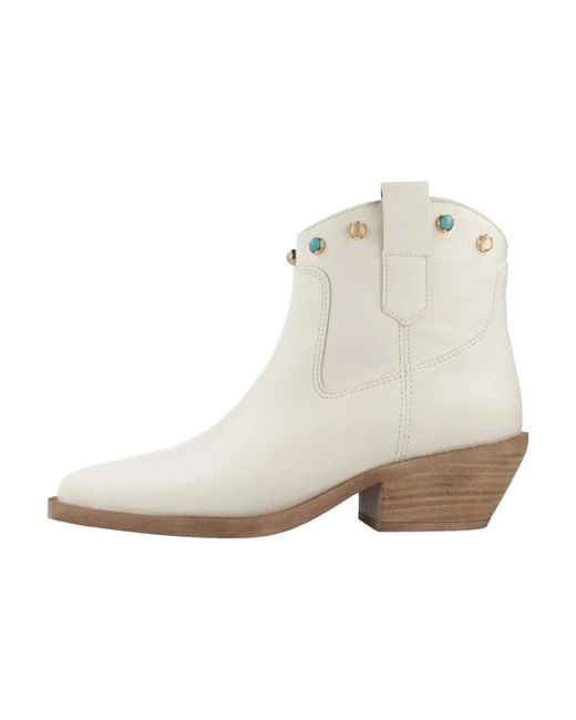 Western style cowboy stivali di Alpe in White