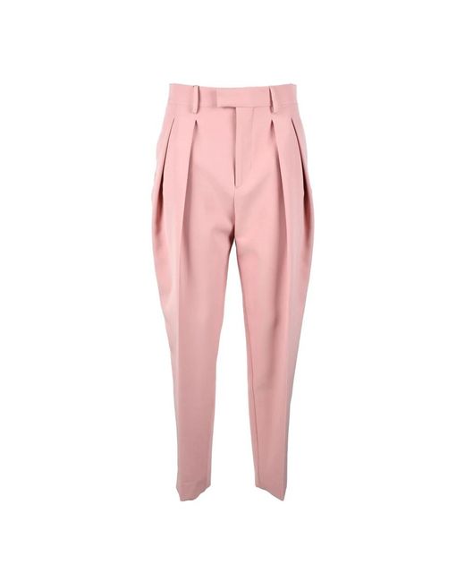 Berwich Elegante Stretch Polyester Broek in het Pink