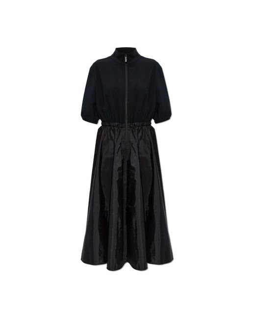 Moncler Kleedjes ,Zwart ,Polyester Jurk Van Gemengde Stoffen in het Black