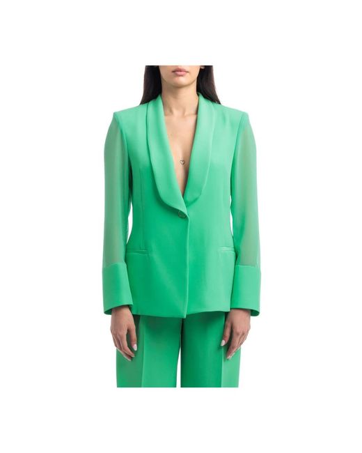 Elegante chaqueta de un botón SIMONA CORSELLINI de color Green