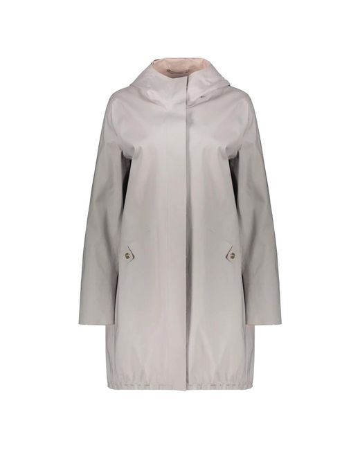 Herno Single-Breasted Coats in het Gray