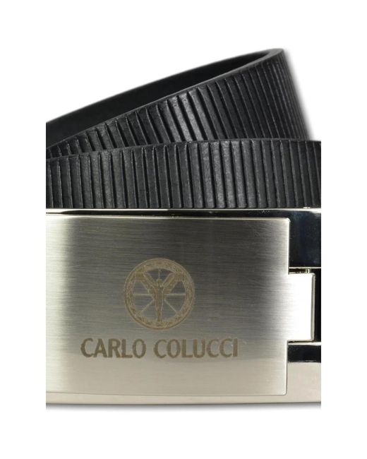 carlo colucci Black Belts for men