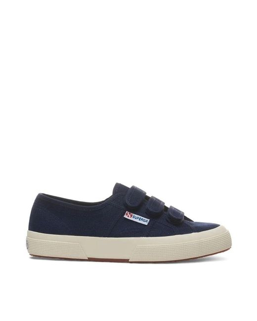 Superga Blue Baumwollriemen Schuhe