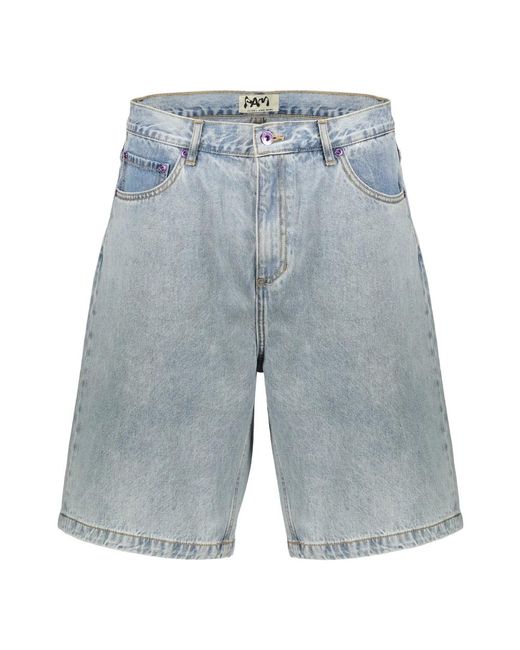 Pam Blue Denim Shorts for men
