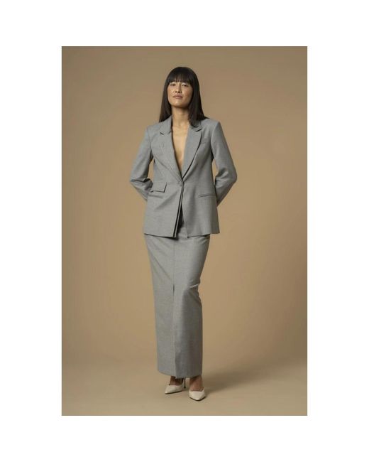 Kocca Jassen ,Grijs ,Stijlvolle Blazer Met Enkele Knoop in het Gray