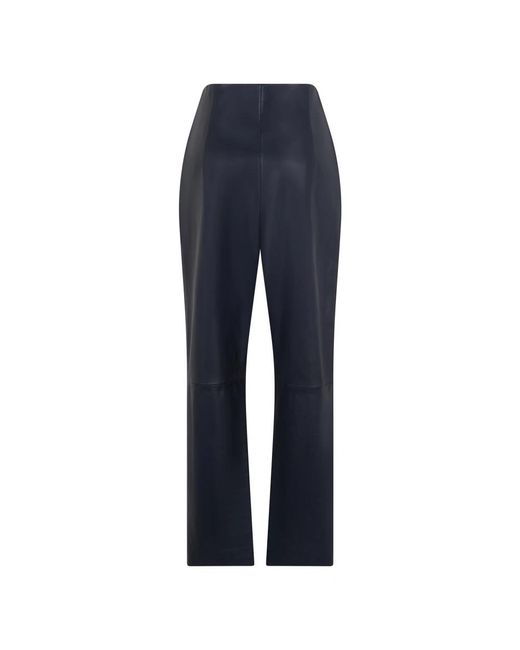 Alberta Ferretti Straight Leg High Waist Broeken in het Blue