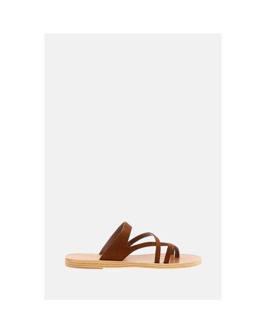 Ancient Greek Sandals Metallic Flat Sandals