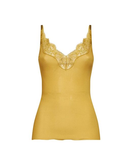 Saint Laurent Yellow Sleeveless Tops