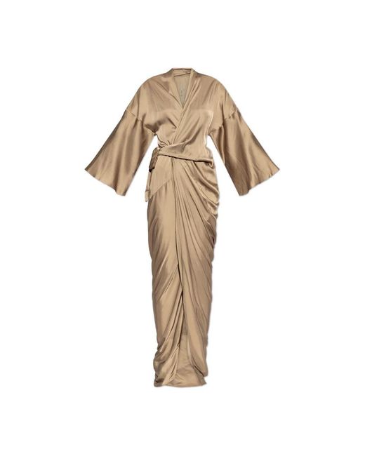 Rick Owens Natural Wickelkleid abendkleid