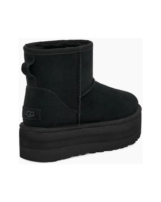 Ugg Schoenen ,Zwart ,Wol Classic Mini Platform Laarzen in het Black