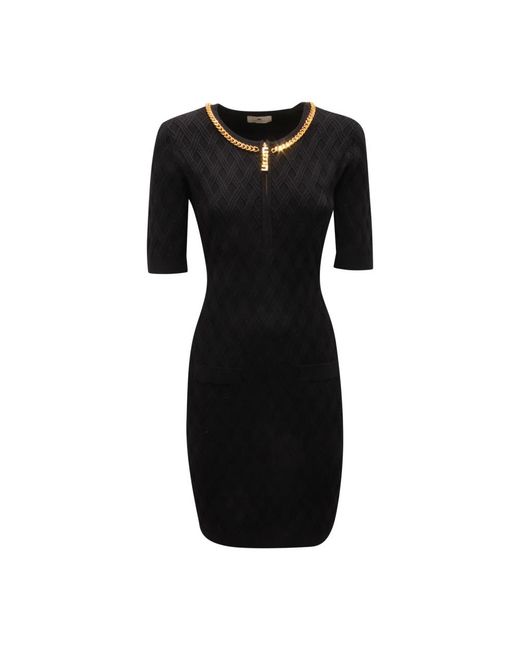 Elisabetta Franchi Black Short Dresses