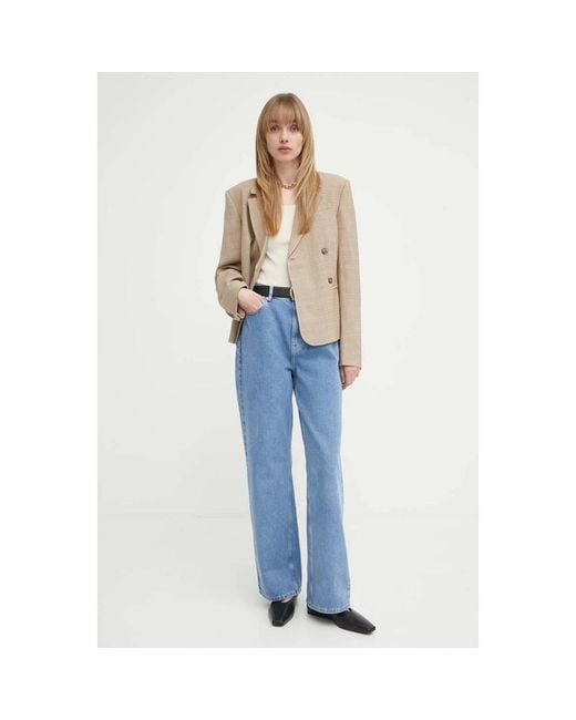 2nd Day Rechte Jeans in het Blue