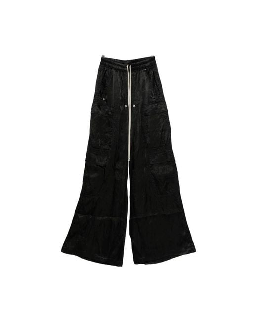 Rick Owens Black Wide Trousers